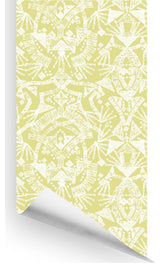 Lakota Damask Wallcovering, Chartruese, Roll, Peel and Stick