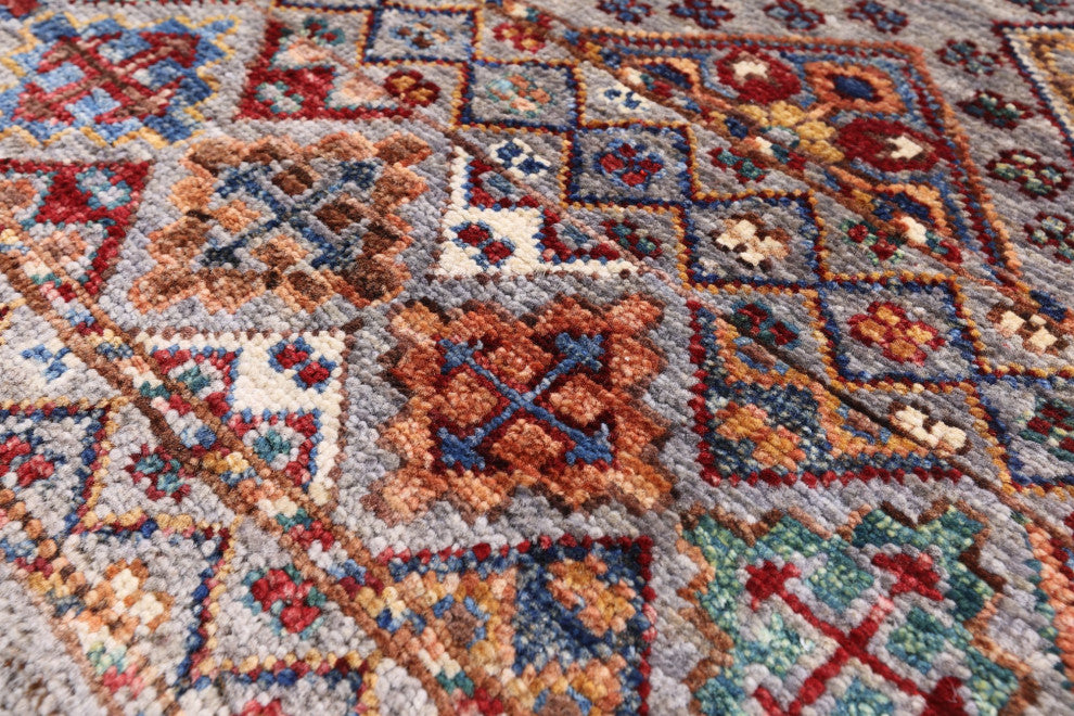 Hand Knotted Super Kazak Khorjin Wool Rug 4' 11" X 6' 9" Q10784