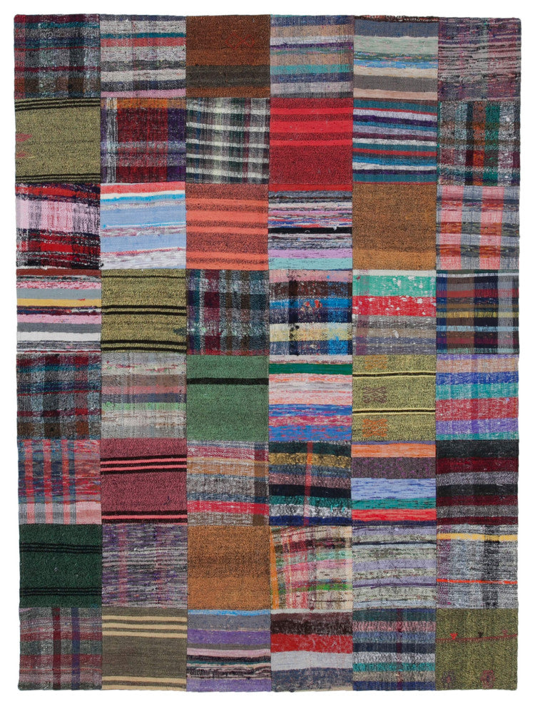 Rug N Carpet - Handmade Anatolian 5' 11'' x 7' 10'' Vintage Patchwork Kilim Rug