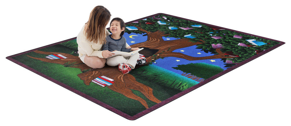 Reading Tree 5'4" X 7'8" Area Rug, Color Multi