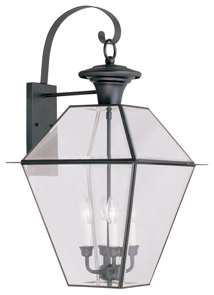 Westover Outdoor Wall Lantern, Black