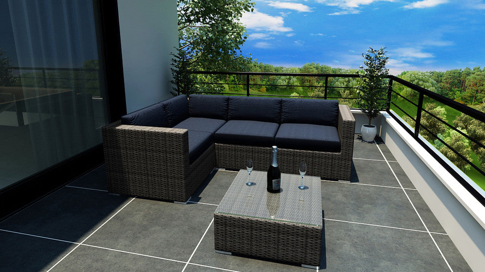 District 5 Piece Sectional Set, Spectrum Indigo