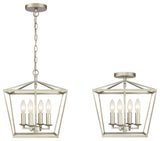 4-Light Dual Mount Pendat Lantern champagne (silver/gold) finish