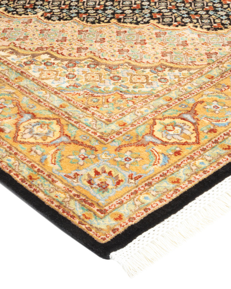 Waw One-of-a-Kind Hand-Knotted Area Rug Black, 4'7"x7'4"