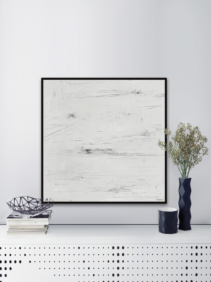 "Single Passage" Floater Framed Painting Print on Canvas, 20x20