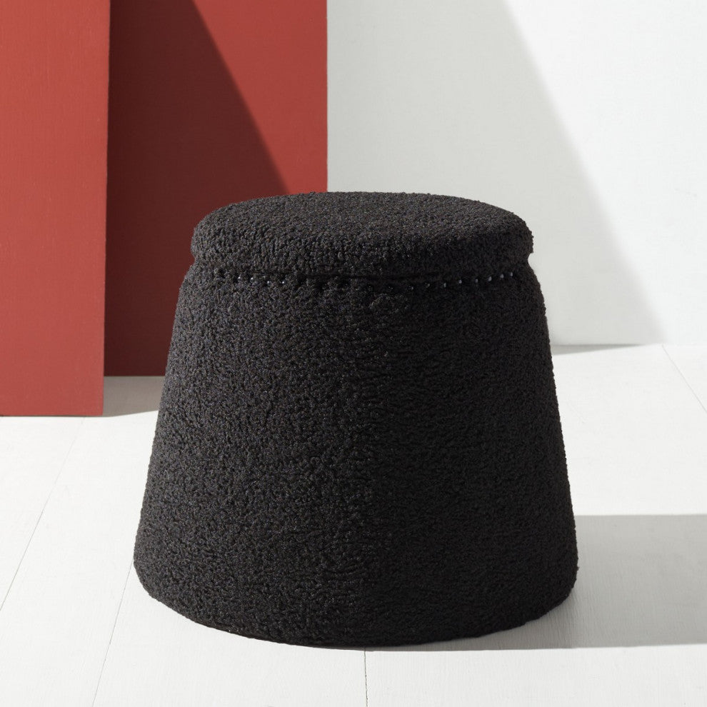 Safavieh Couture Ellerose Ottoman, Black