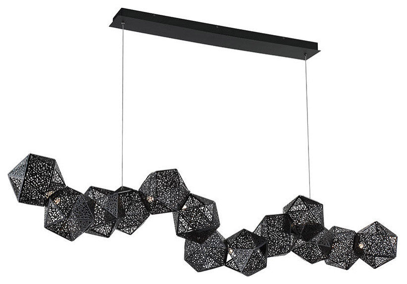 Riddle LED Linear Pendant 3000K, Black