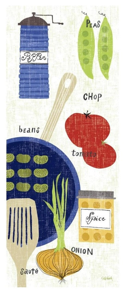 "Cooking It" Digital Paper Print by Sue Schlabach, 26"x62"