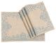 Celeste Glistening Embroidered Placemats, Natural, 14"x 20", Set of 4