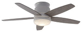Armon Flush Mount 44" Ceiling Fan With LED Light Kit and Remote, White
