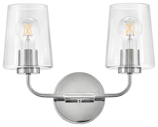 Lark Kline Small Two Light Vanity, Chrome
