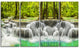 "Erawan Waterfall Kanchanaburi Province" Canvas Print, 4 Panels, 48"x28"