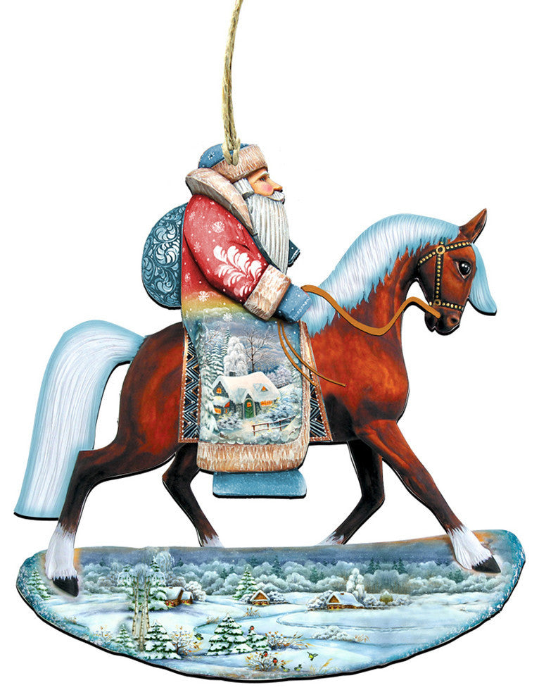 Horsey Santa Ornament