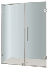 Aston Nautis Completely Frameless Hinged Shower Door, Chrome, 59"x72"