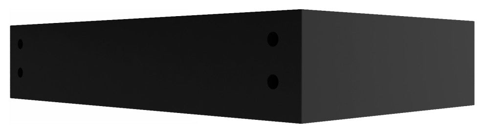 CastelloUSA Pyramid Solid Surface Wall Mounted Ramp Basin Sink, Black, 30", Standard