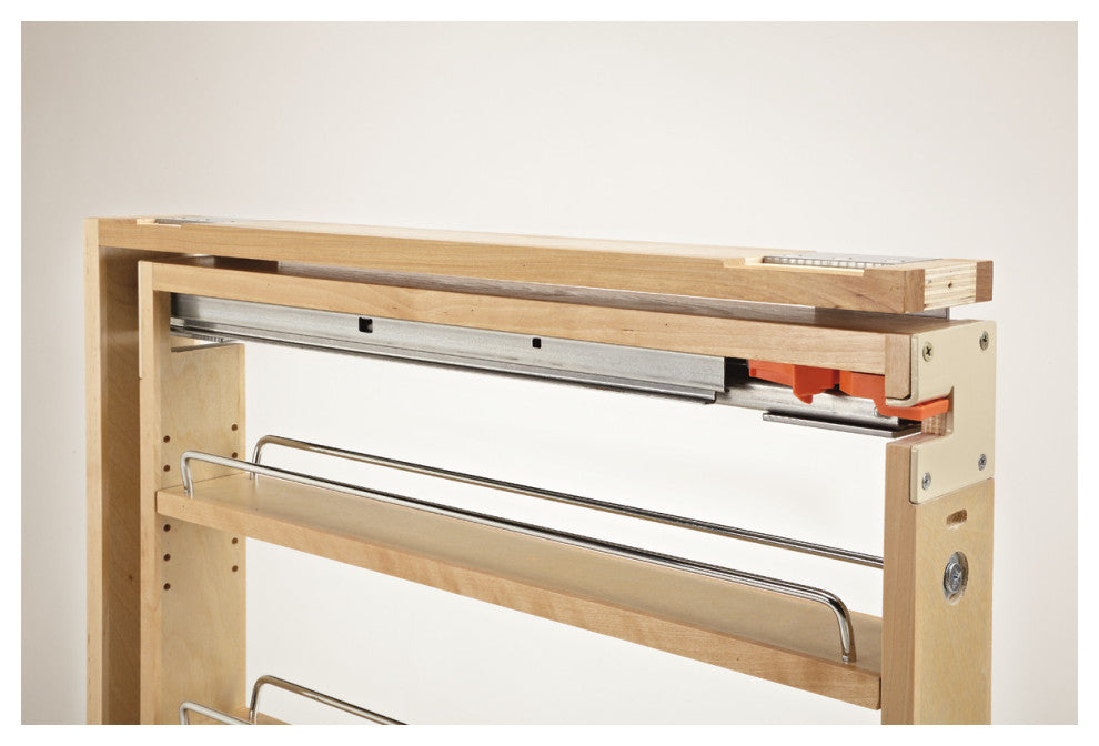 Wood Base Filler Pull Out Organizer for New Kitchen With Soft Close, 9"
