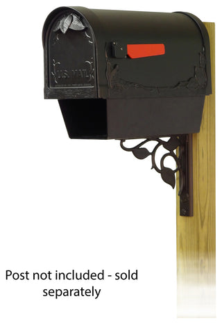 Floral Mailbox With Newspaper Tube & Floral Front Mailbox Mounting Bracket