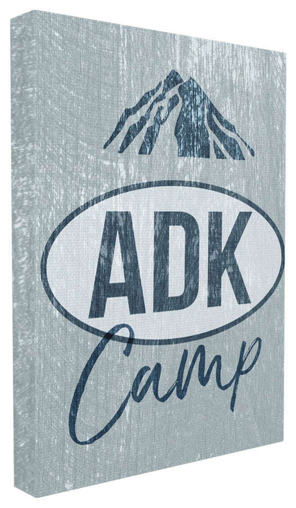 'ADK Camp Mountains Adirondack', Stretched Canvas, 16"x1.5"x20"