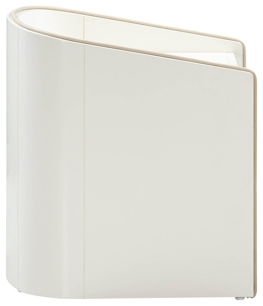 Collins Lacquer Nightstand, Cream