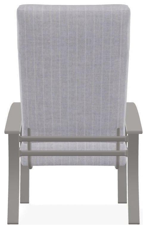 Belle Isle Cushion Outdoor Armchair, Ticking Fog/Warm Gray