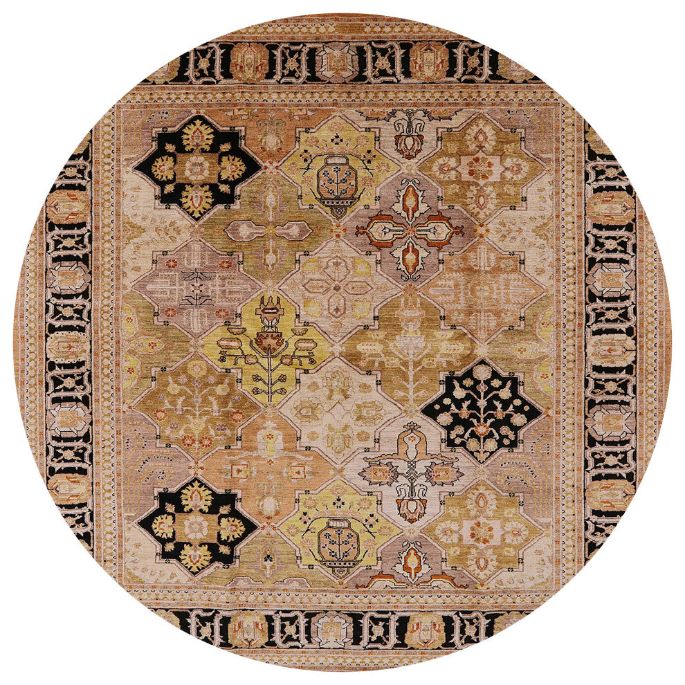 Ahgly Company Indoor Round Mid-Century Modern Area Rugs, 4' Round