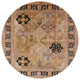 Ahgly Company Indoor Round Mid-Century Modern Area Rugs, 4' Round