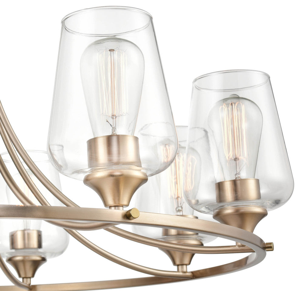 Ashford Collection 8 Light 32 in. Modern Gold Chandelier
