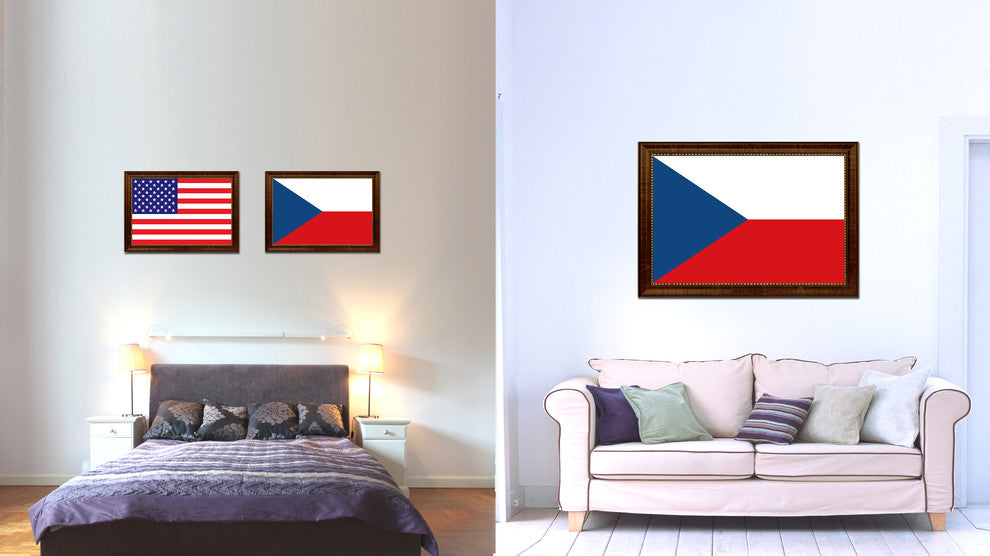 Czech Republic Country Flag Canvas Print, 21"x30"