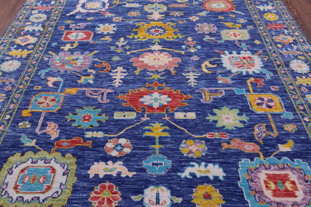 Turkish Oushak Hand-Knotted Rug 7' 10" X 9' 11" - Q15683
