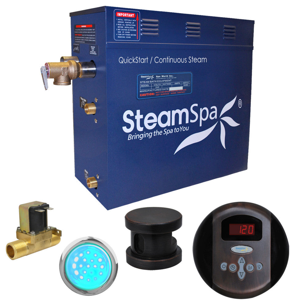 4.5 KW QuickStart Acu-Steam Bath Generator,Built-in Auto Drain,Oil Rubbed Bronze