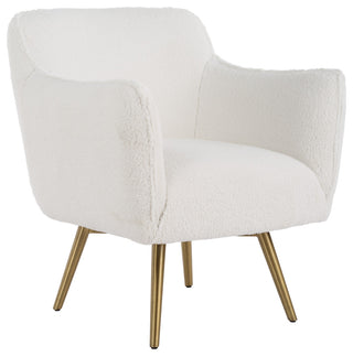 Uttermost Oasis White Swivel Chair