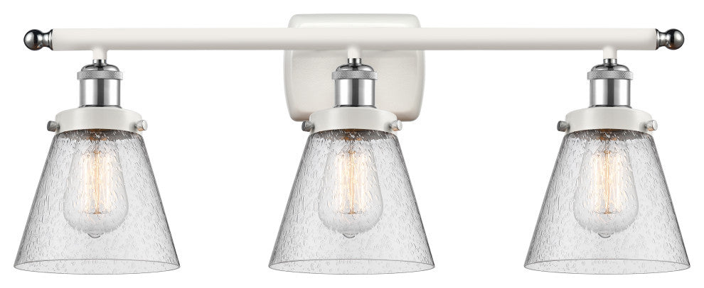 Innovations 916-3W-WPC-G64-LED 3-Light Vanity Light, White, Polished Chrome