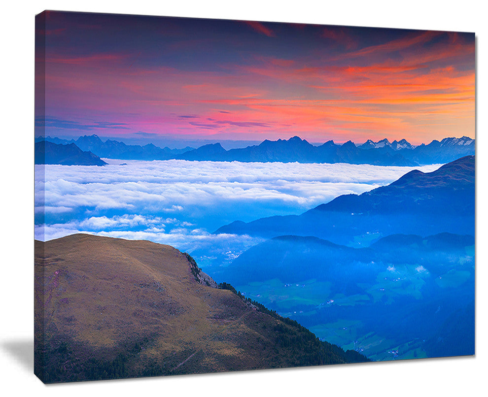 "Summer Sunrise in Italian Alps" Landscape Photo Wall Art, 20"x12"