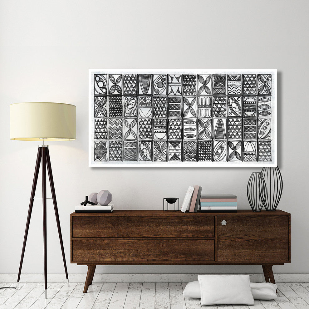 "Patterns of the Amazon I BW" Digital Paper Print by Kathrine Lovell, 74"x38"