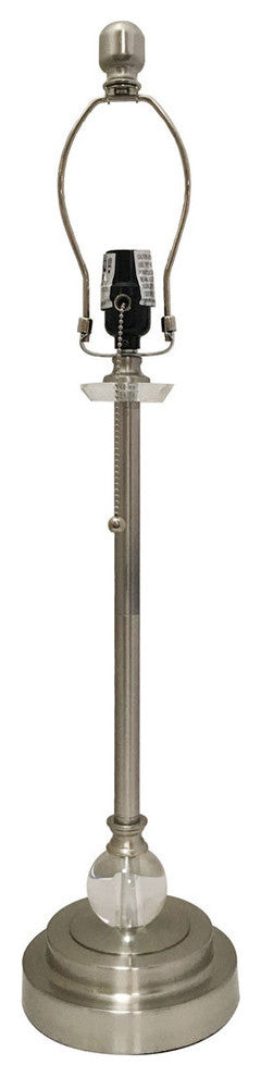 28" Crystal Buffet Lamp With Musical Notes Shade, Brushed Nickel, Set of 2