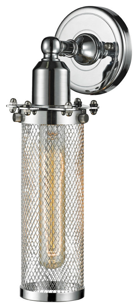 Quincy Hall 1-Light Sconce, Polished Chrome, Polished Chrome