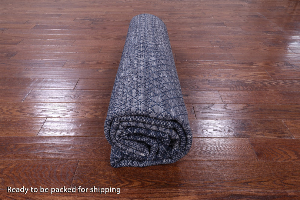 8' 1" X 9' 10" Savannah Grass Hand Knotted Wool Rug Q9214