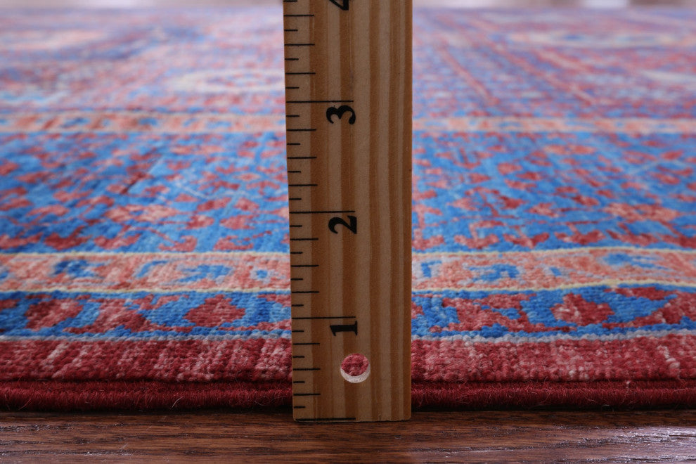 Handmade Mamluk Geometric Wool Rug 6' 9" X 9' 8" - Q12247