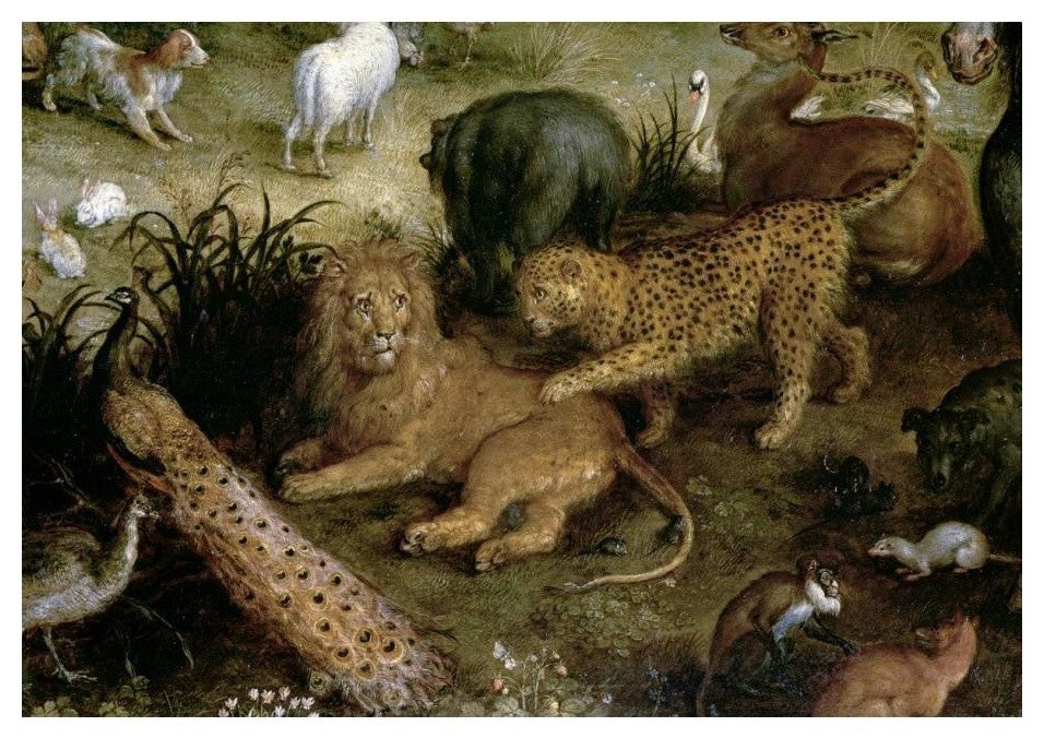 "The Land of Paradise (Detail)" Paper Print by Jan Brueghel the Elder, 24"x17"