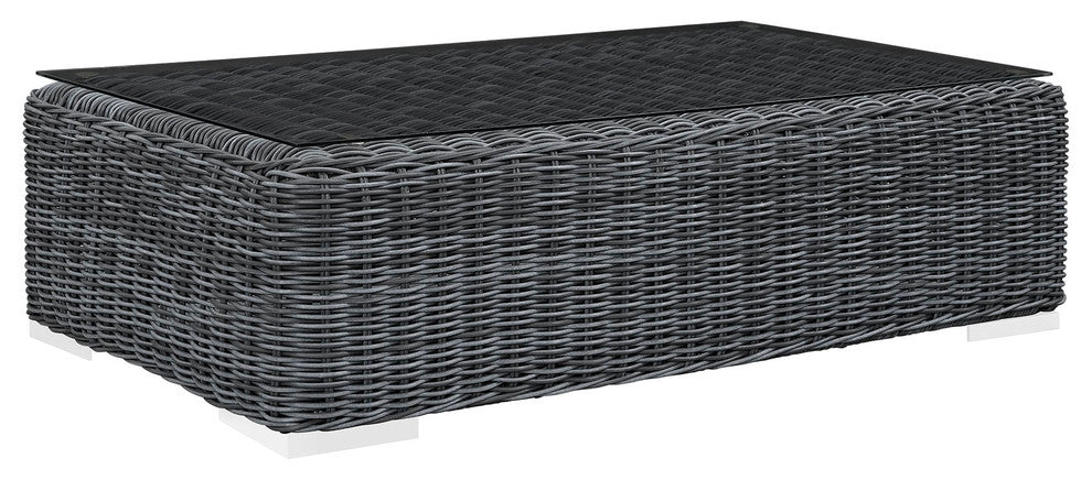 Gray Navy Summon 7-Piece Outdoor Patio Sunbrella Sectional Set