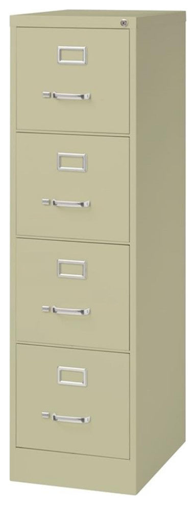 Cooper Modern Modern 4-Drawers Metal Letter Width Vertical File Cabinet in Beige