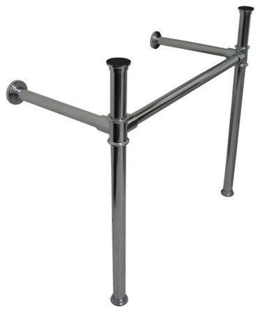 Fauceture Stainless Steel Console Sink Legs, Polished Chrome