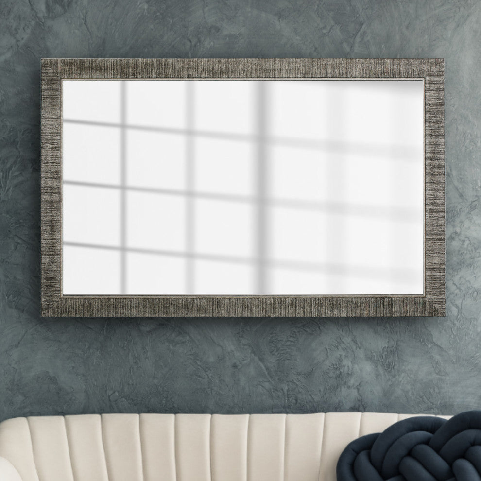 Huntington Framed Wall Mirror, Black, 28"x60"