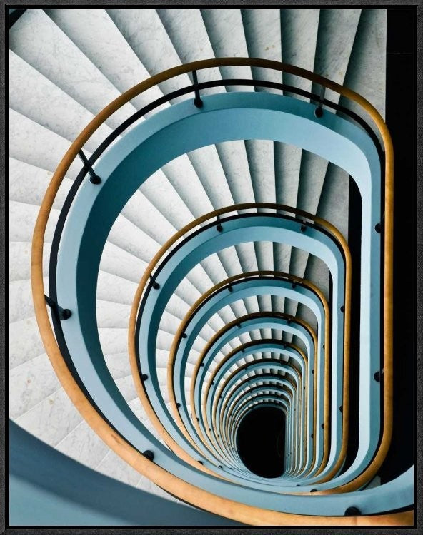 "Black Hole" Framed Canvas Giclee by Jef Van Den, 18x23"