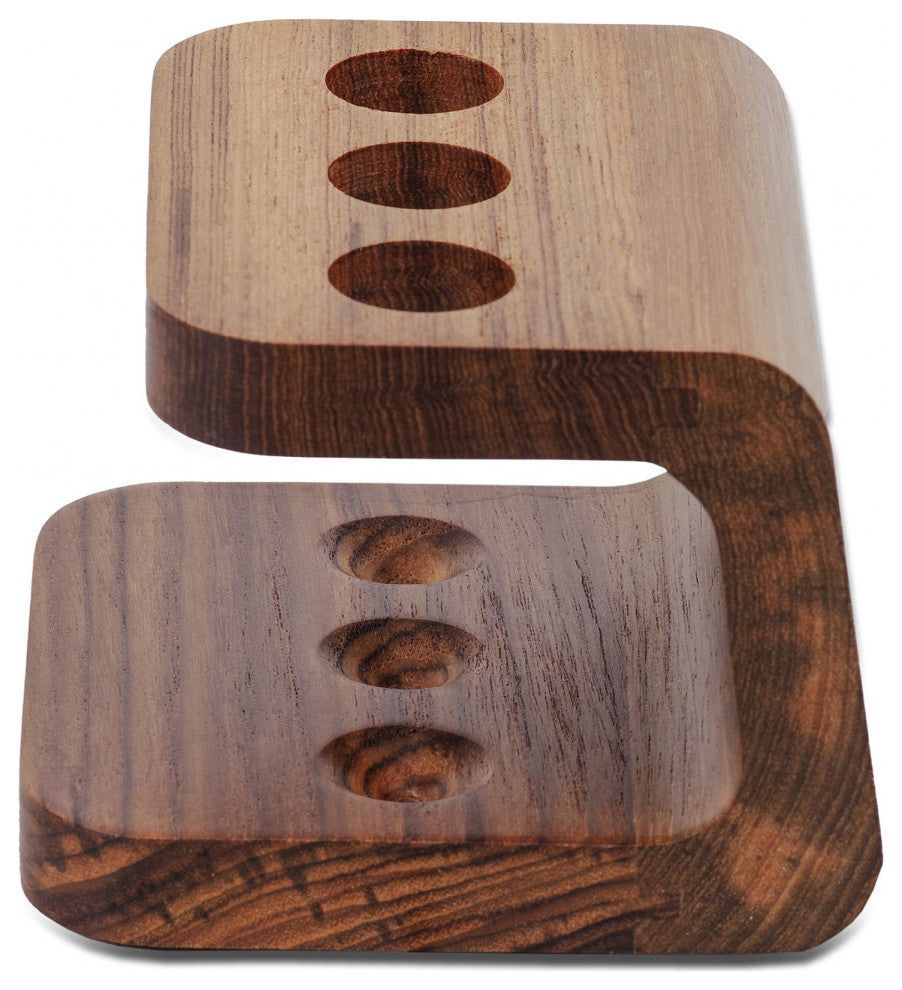 Designer Genuine Teak Toothbrush Holder