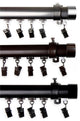 Sims Cordless Traverse Rod 86-120", Satin Nickel