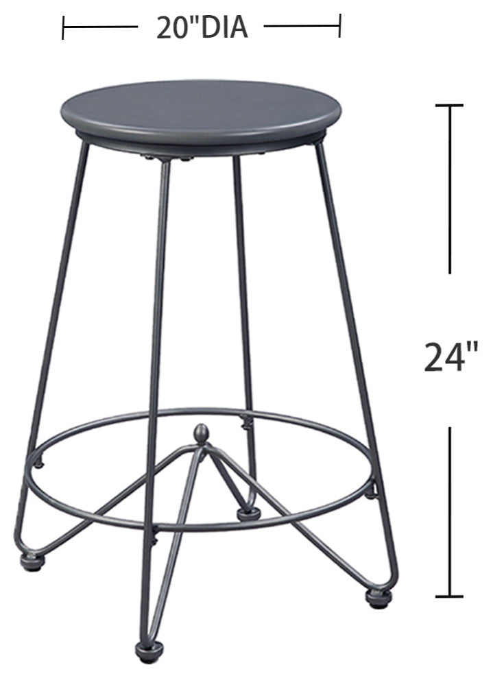 3-Piece Counter Height Dining Set, Gray Oak/Sandy Gray