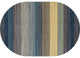 Bastille Heathered Stripe Blue 5'3"x7'7" Oval Area Rug
