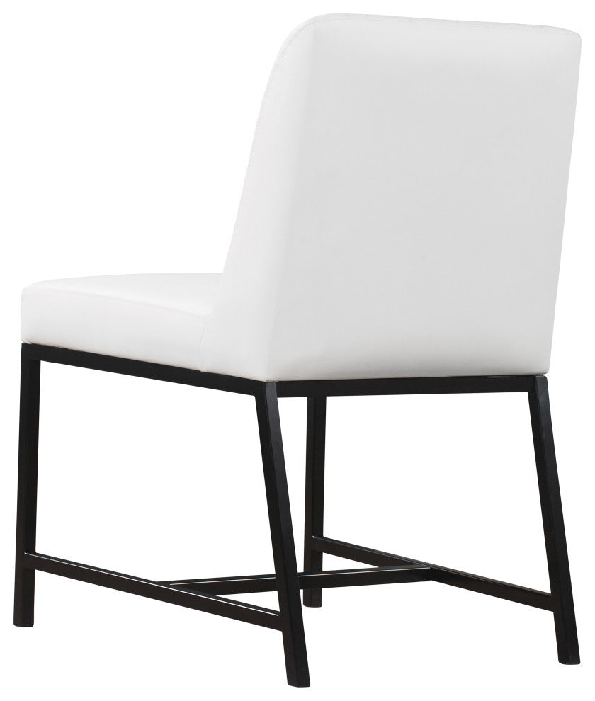 Bryce Faux Leather Upholstered Dining Chair, Set of 2, White