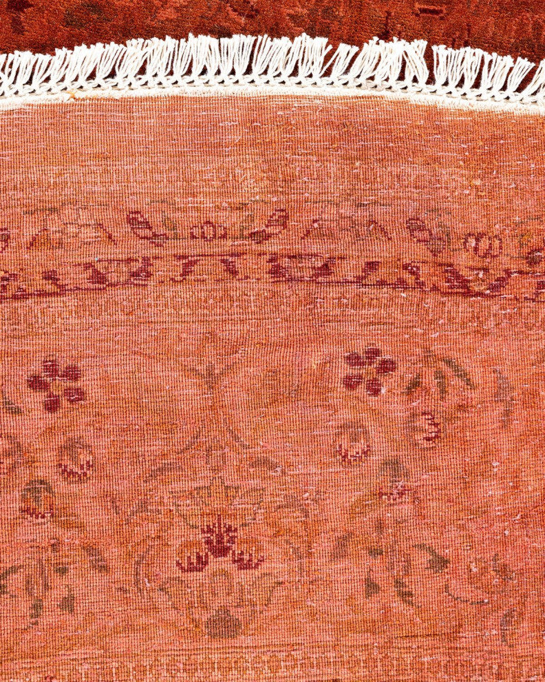 Fine Vibrance, One-of-a-Kind Hand-Knotted Area Rug Pink, 8'1"x8'1"